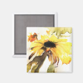 Abstracte zonnebloempitten magneet (Voorkant / Achterkant)