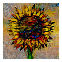 Abstracte zonnebloempitten Perfect Poster