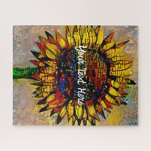  Abstracte zonnebloempitten Puzzle Legpuzzel (Horizontaal)