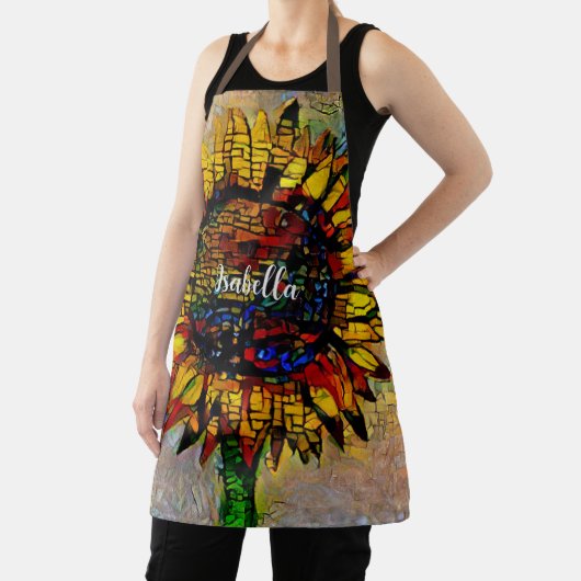  Abstracte zonnebloempitten Schort (Insitu)