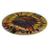 Abstracte zonnebloempitten Snijplank (Hoek)