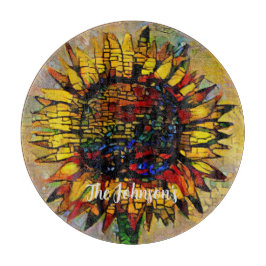 Abstracte zonnebloempitten Snijplank