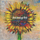  Abstracte zonnebloempitten Sticker (Voorkant)