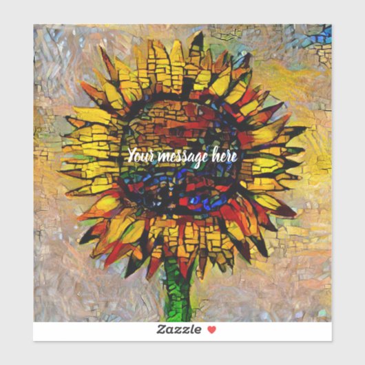  Abstracte zonnebloempitten Sticker (Vel)