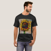 Abstracte zonnebloempitten T-shirt (Voorkant volledig)