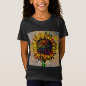 Abstracte zonnebloempitten T-shirt (Voorkant)