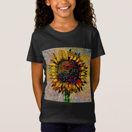 Abstracte zonnebloempitten T-shirt (Voorkant)