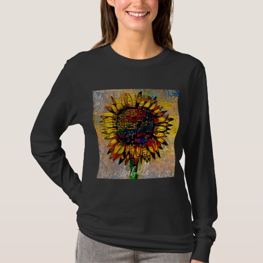 Abstracte zonnebloempitten T-shirt (Voorkant)