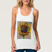  Abstracte zonnebloempitten Tanktop (Voorkant)