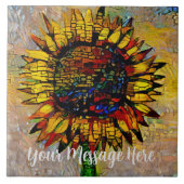  Abstracte zonnebloempitten Tegeltje (Voorkant)