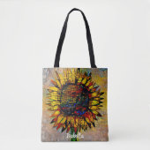 Abstracte zonnebloempitten Tote Bag (Voorkant)