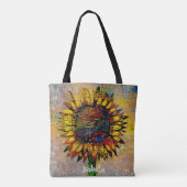Abstracte zonnebloempitten Tote Bag (Achterkant)
