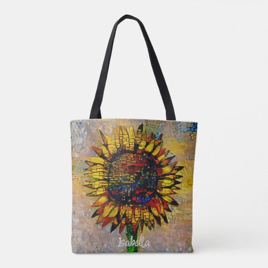  Abstracte zonnebloempitten Tote Bag (Achterkant)