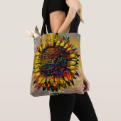  Abstracte zonnebloempitten Tote Bag (Dichtbij)
