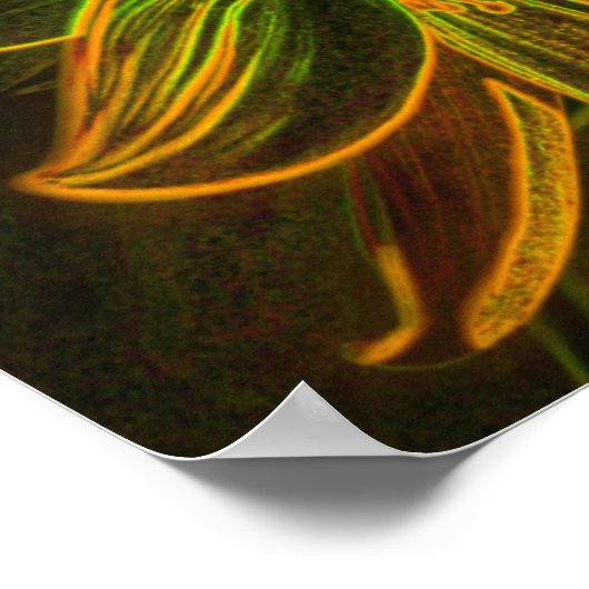 Abstracte zonnebloempkunst poster (Hoek)