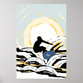 Abstracte zonneboot poster (Voorkant)