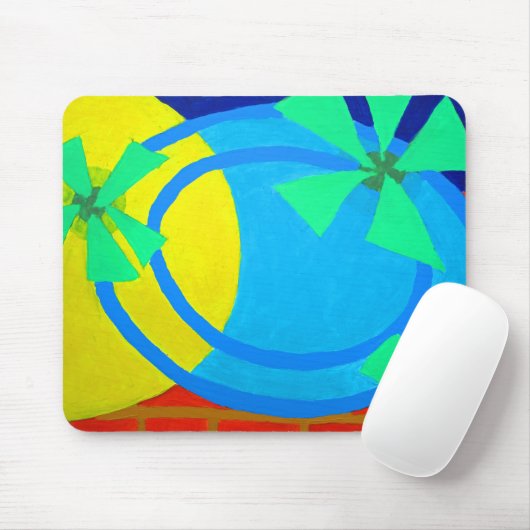 Abstracte zonnepooside Zeeseside Muismat (Met muis)