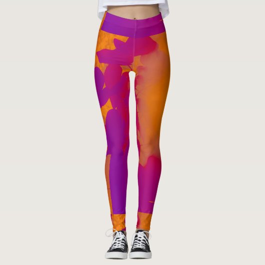 Abstracte zonneschijn door bladeren leggings (Voorkant)
