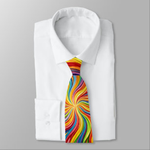 Abstracte Zonnestraaluitbarsting Regenboog Gesmolt Stropdas