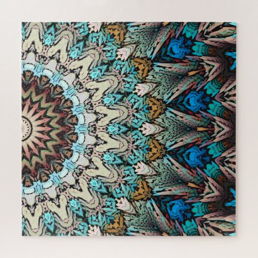 Abstracte zonnestralen legpuzzel (Horizontaal)