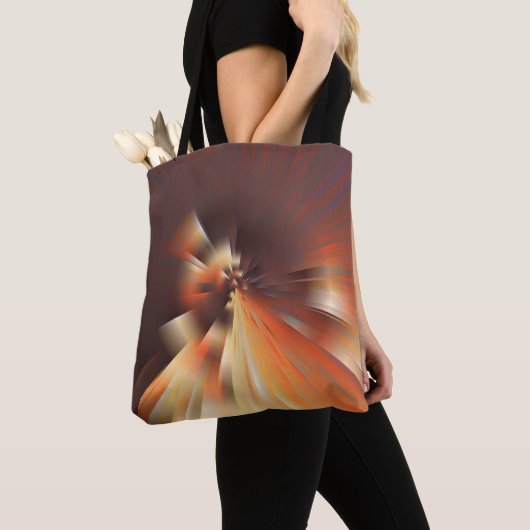 Abstracte zonnestralen tote bag (Dichtbij)