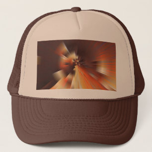 Abstracte zonnestralen trucker pet