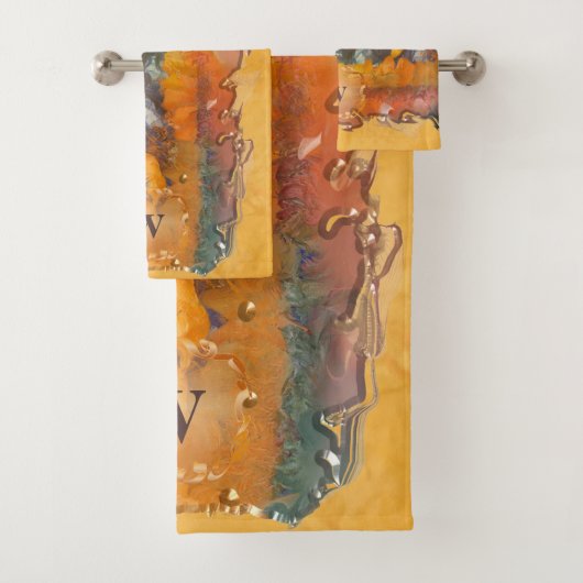 Abstracte Zonnezonsondergang 0612 Bad Handdoek (Insitu)