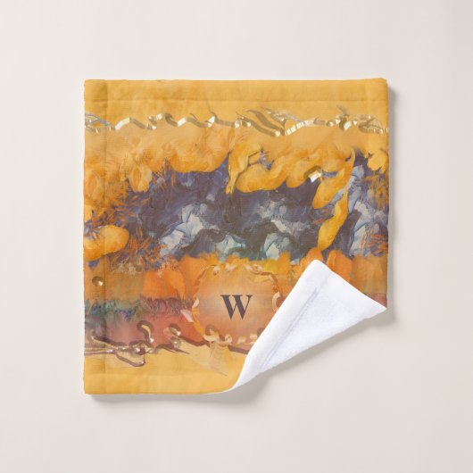 Abstracte Zonnezonsondergang 0612 Bad Handdoek (Wasdoekje)