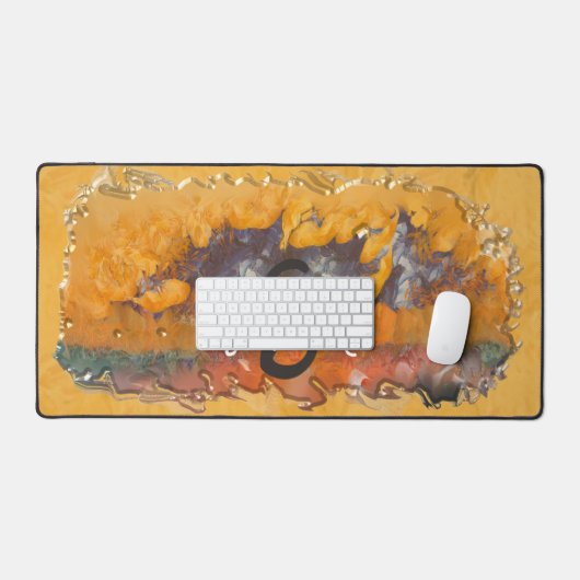 Abstracte Zonnezonsondergang 0612 Bureaumat (Keyboard & Muis)