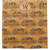 Abstracte Zonnezonsondergang 0612 Douchegordijn (Voorkant)