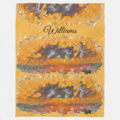 Abstracte Zonnezonsondergang 0612 Fleece Deken (Voorkant)