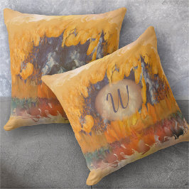 Abstracte Zonnezonsondergang 0612 Kussen