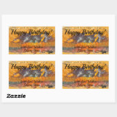 Abstracte Zonnezonsondergang 0612 Rechthoekige Sticker (Vel)