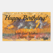 Abstracte Zonnezonsondergang 0612 Rechthoekige Sticker (Voorkant)