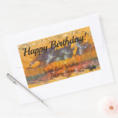 Abstracte Zonnezonsondergang 0612 Rechthoekige Sticker (Envelop)