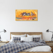 Abstracte Zonsondergang 0612 Kunst Canvas Afdruk (Insitu (Slaapkamer))