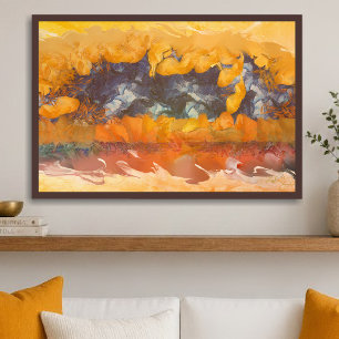 Abstracte Zonsondergang 0612 Kunstprint Poster