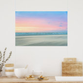Abstracte zonsondergang aan het strand in Den Haag Poster (Keuken)