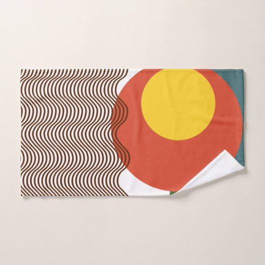 Abstracte zonsondergang bad handdoek (Handdoek)