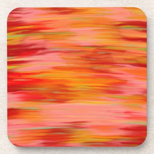 Abstracte zonsondergang bier onderzetter (Voorkant)