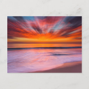 Abstracte zonsondergang bij Tamarack Beach Briefkaart