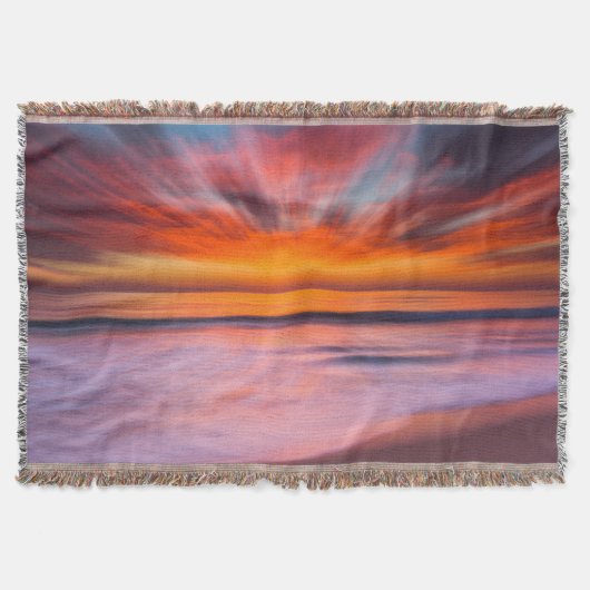 Abstracte zonsondergang bij Tamarack Beach Deken (Voorkant)