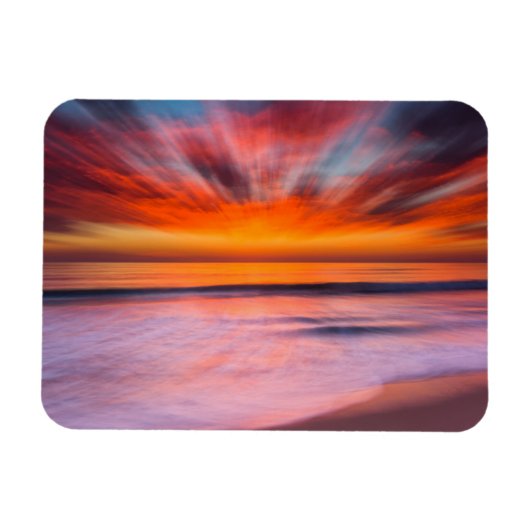 Abstracte zonsondergang bij Tamarack Beach Magneet (Horizontaal)