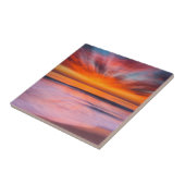 Abstracte zonsondergang bij Tamarack Beach Tegeltje (Zijkant)