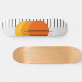Abstracte zonsondergang Black White Sinaasappel Ye Persoonlijk Skateboard (Horizontaal)