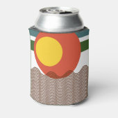 Abstracte zonsondergang blikjeskoeler (Blikje Achterkant)