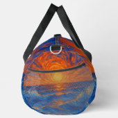 Abstracte zonsondergang boven de golven van de oce plunjezak (Rechts)