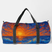 Abstracte zonsondergang boven de golven van de oce plunjezak (Achterkant)