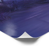 Abstracte zonsondergang boven het wintermeer perfect poster (Hoek)