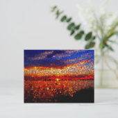 Abstracte zonsondergang briefkaart (Staand voorkant)